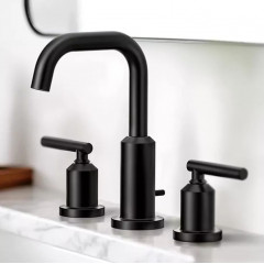 Двоважільний змішувач для раковини Moen T6142BL-9000, матовий чорний