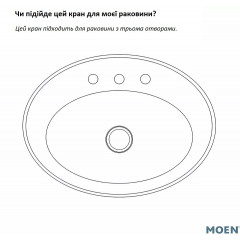 Двоважільний змішувач для раковини Moen T6142BL-9000, матовий чорний
