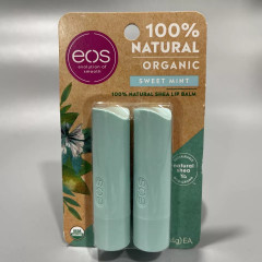 Set of lip balms Eos Organic Sweet Mint with natural shea butter, 2 pcs. 01264