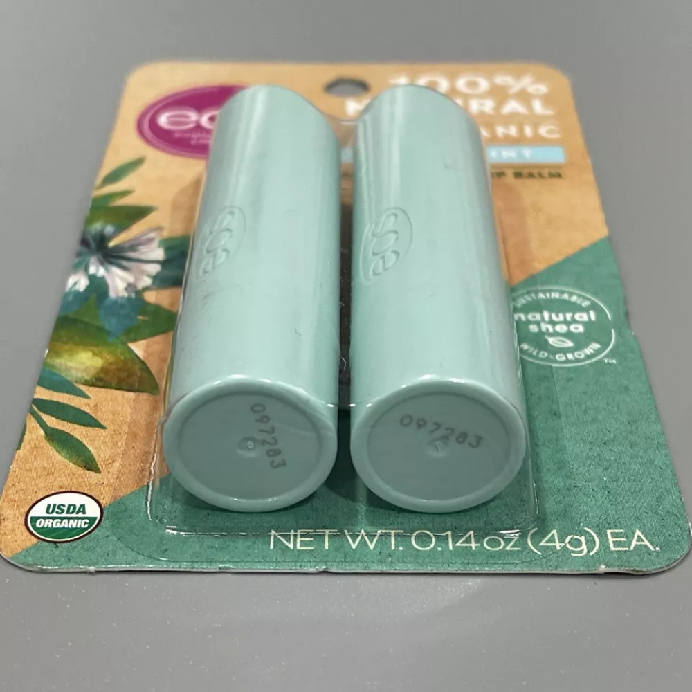 Set of lip balms Eos Organic Sweet Mint with natural shea butter, 2 pcs. 01264