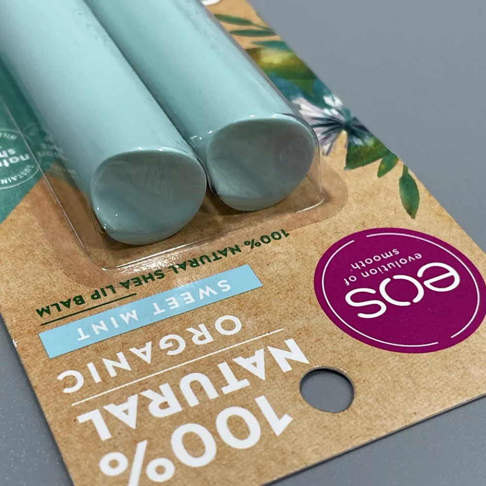 Set of lip balms Eos Organic Sweet Mint with natural shea butter, 2 pcs. 01264