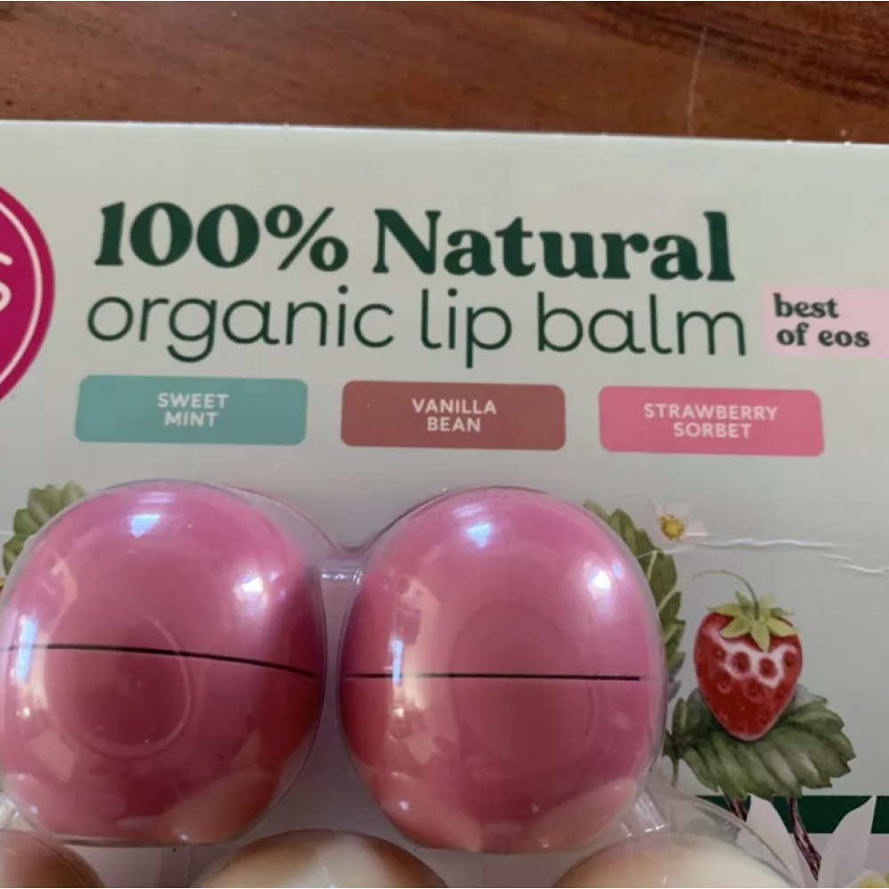 Set of EOS 100% natural lip balms from 7pcs