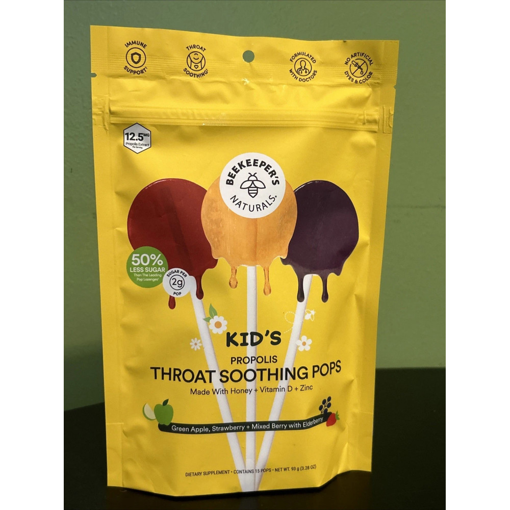 Lollipops for children Beekeeper's Naturals with propolis vitamin D and zinc 15 pcs