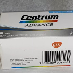 Вітамінно-мінеральний комплекс Centrum Advance 60 таблеток - уцінка через термін придатності 08/2024