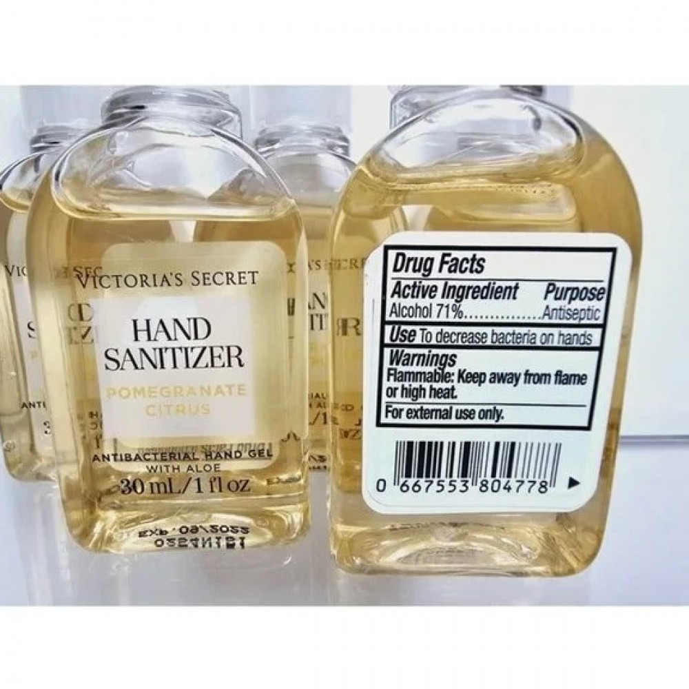 Perfume mini sanitizer hand gel Victoria's Secret with pomegranate and citrus aroma 30ml