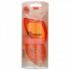 Спонж для нанесення макіяжу Real Techniques Miracle Complexion з дорожнім футляром помаранчевий