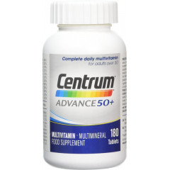 Полівітаміни Centrum Advance 50+ для здоров'я після 50 років 180 шт Уцінка термін придатності 05/2025
