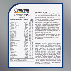Полівітаміни Centrum Advance 50+ для здоров'я після 50 років 180 шт Уцінка термін придатності 05/2025