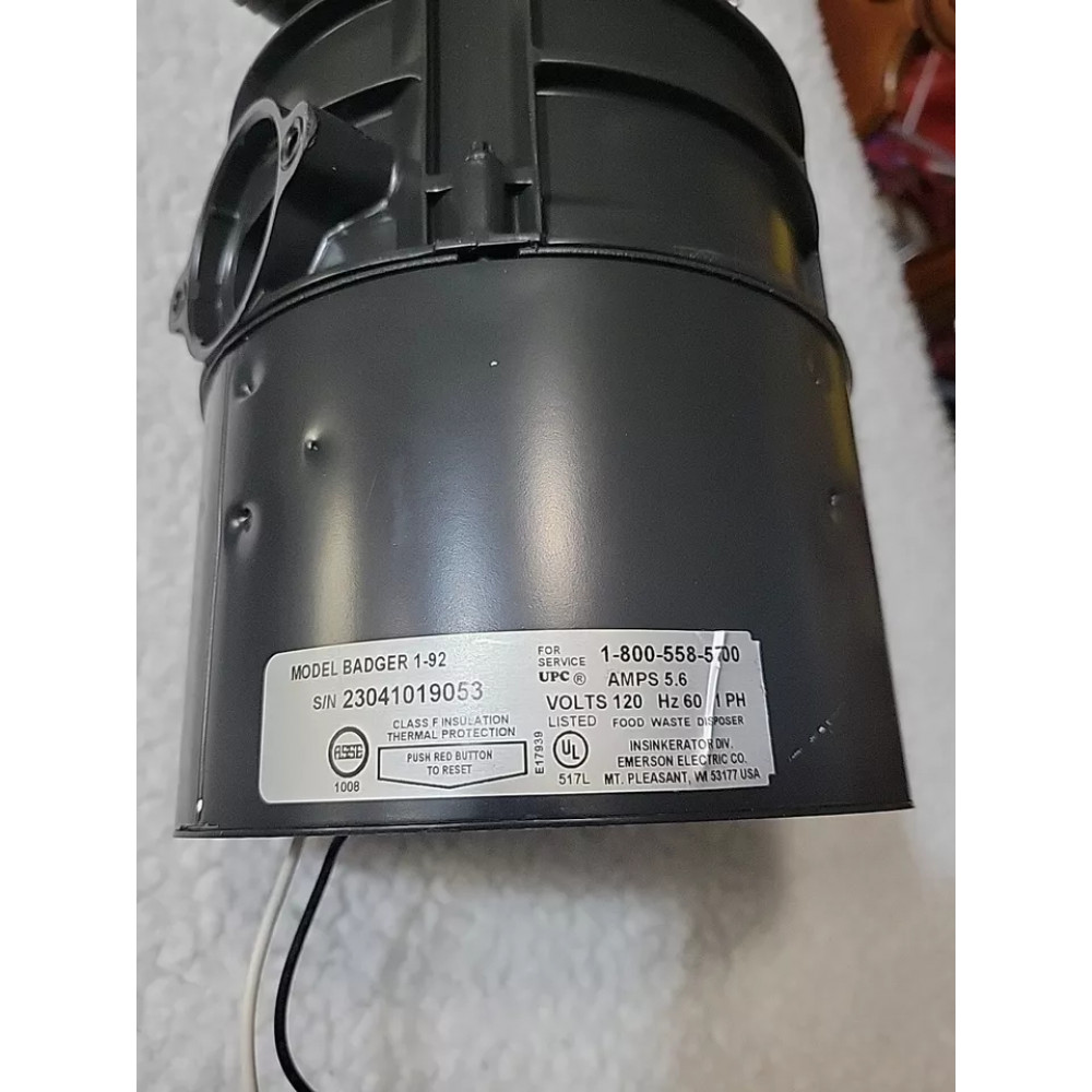 InSinkErator Badger 1 kitchen waste shredder for the 1/3 HP sink