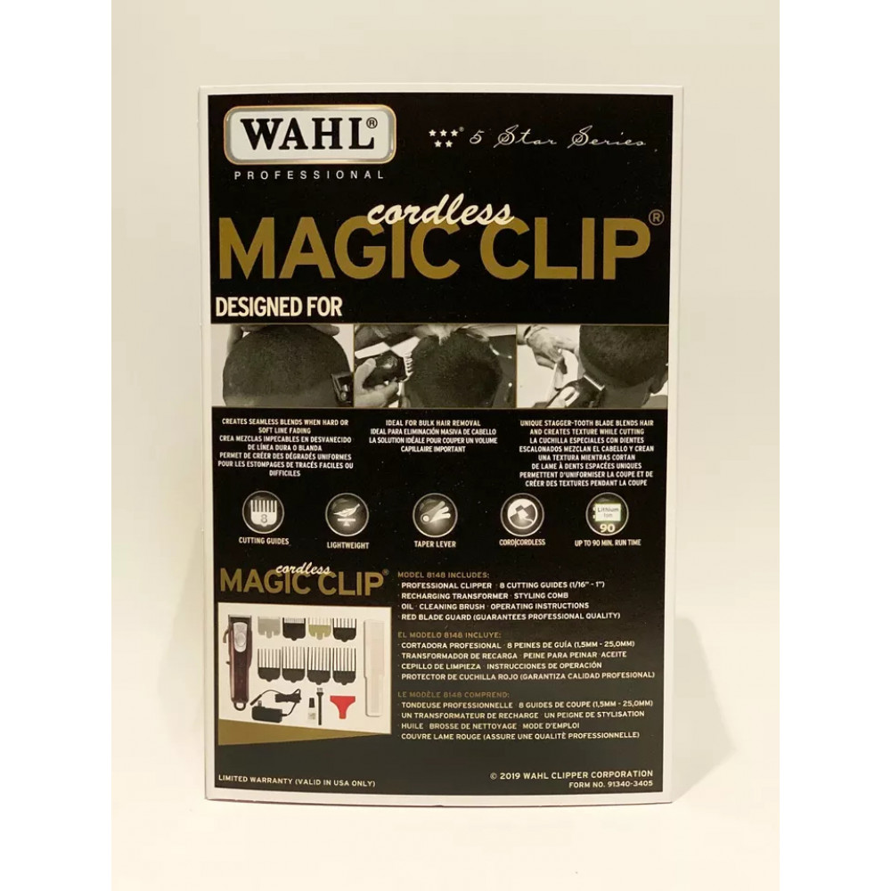 Wahl 5 Star Cordless Magic Clip 8148 Professional Hairdresser for Barbers