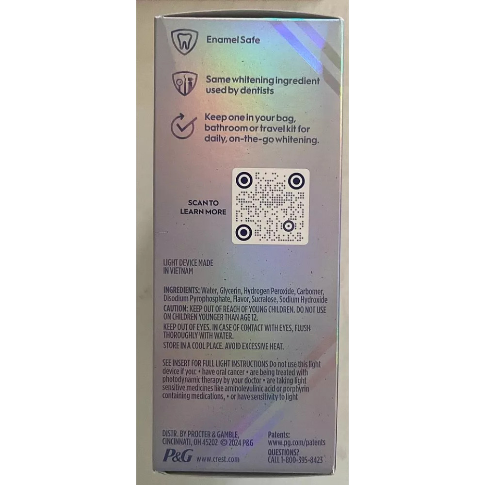 Система для відбілювання зубів Crest 3D з ручкою та LED-лампою