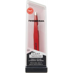 Пинцет для бровей Tweezerman Stainless Steel ‎1230-RLLT красный