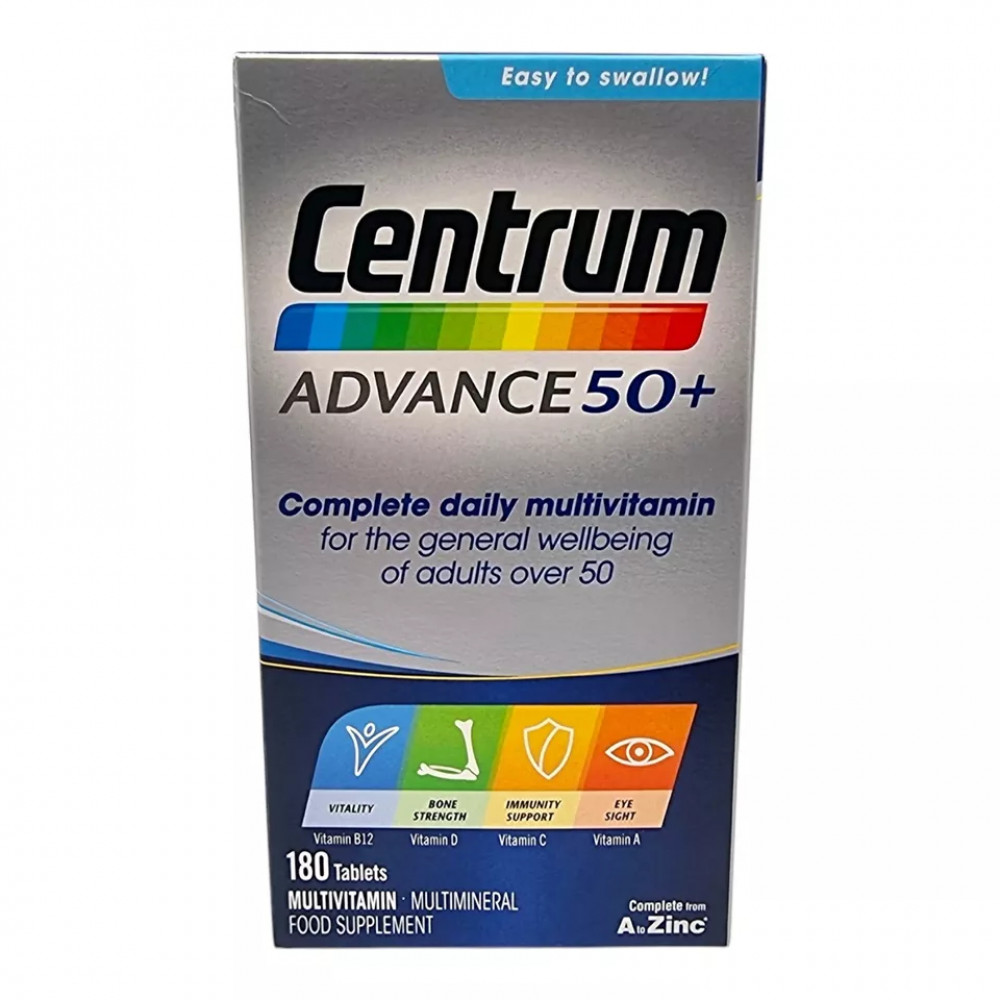Поливитамины Centrum Advance 50+ для здоровья после 50 лет 180 шт Уценка срок годности 02/2025