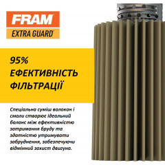 Масляний фільтр FRAM Extra Guard PH2 з ресурсом 16000 км для легкових авто Chevrolet, Ford, Mazda, Dodge та Cadillac