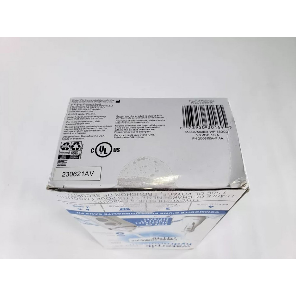 Бездротовий іригатор Waterpik Cordless Advanced WP-580 з 4 насадками та сумкою