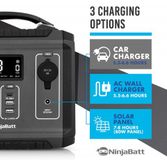 NinjaBatt 300W Portable Power Station Charging Station (9 output ports)