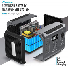 NinjaBatt 300W Portable Power Station Charging Station (9 output ports)