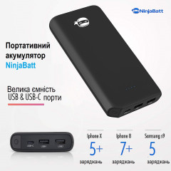 Портативный аккумулятор NinjaBatt Power Bank 20000 mAh