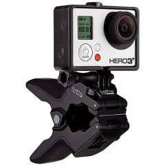 Flexible clamp mount Black Jaws for GoPro action cameras.