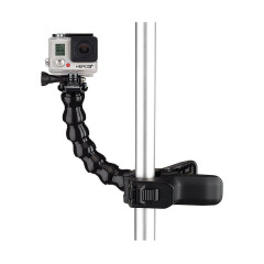 Flexible clamp mount Black Jaws for GoPro action cameras.