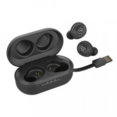 JLab Audio JBuds Air True Wireless headphones with charging case.