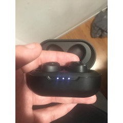 JLab Audio JBuds Air True Wireless headphones with charging case.