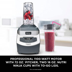Професійний блендер Ninja BL660B 1100 Вт (120 В)  з двома чашками Nutri Ninja