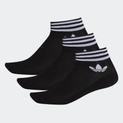 Носки Adidas Originals Trefoil Liner чёрные размер 39-42 (3 пары)