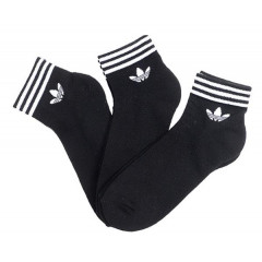 Шкарпетки Adidas Originals Trefoil Liner чорні розмір 39-42 (3 пари)