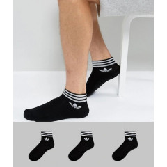 Шкарпетки Adidas Originals Trefoil Liner чорні розмір 39-42 (3 пари)