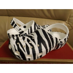 Women's Crocs Classic Zebra Animal Print in size 37 (24 cm)