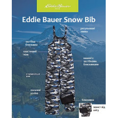 Дитячий водонепроникний утеплений комбінезон лижний Eddie Bauer Snow Bib розмір xxs (4-6 років)