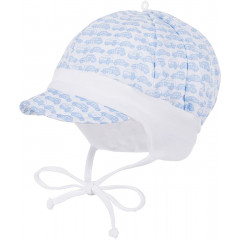 Knitted children's cap MaxiMo with ties (size 45)