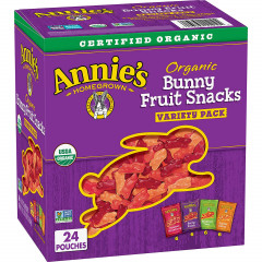 Органические фруктовые снеки Annie's Homegrown Organic Bunny Fruit Snacks в виде кроликов с разными вкусами (24 пакетика по 23 г)