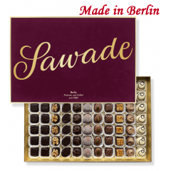 Набор шоколадных конфет в бархатной подарочной коробке Sawade Berlin (870 гр 77 штук)
