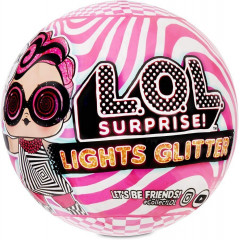 Game set with LOL Surprise Lights Glitter Doll and  surprises.