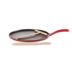 Le Creuset Tradition red enamel cast iron pancake pan (27 cm)