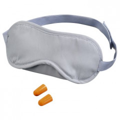 HAMA gray sleep mask and earplugs set