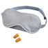 HAMA gray sleep mask and earplugs set.