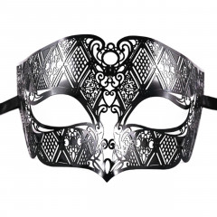 Мужская карнавальная маска Beyond Masquerade чёрная (металл)