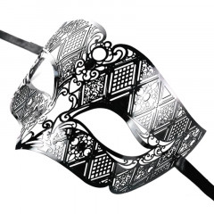 Мужская карнавальная маска Beyond Masquerade чёрная (металл)