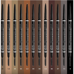 NYX Professional Makeup Micro Brow Pencil 08 with a black tint