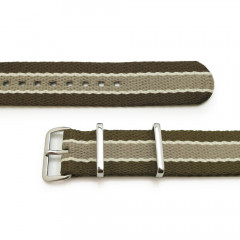 Ремінець для годинника тактичний MILTAT G10 Nato Nylon Khaki 20 мм