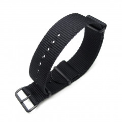Tactical strap for watches MILTAT G10 Nato Nylon PVD Black 20 mm