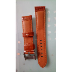 Шкіряний ремінець для годинника MiLTAT Croco Grain Strap Matte Brown 20 мм