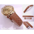 Шкіряний ремінець для годинника Taikonaut Diamond Punch Holes коричневий 18 мм