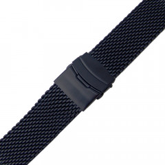 Браслет для годинника Taikonaut PVD Black Mesh Watch Band с застібкою Push-Button Clasp (20 мм)