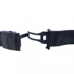 Браслет для годинника Taikonaut PVD Black Mesh Watch Band с застібкою Push-Button Clasp (20 мм)