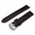 Leather strap for Taikonaut Sport Racer Punch Holes Black watch, 20 mm.