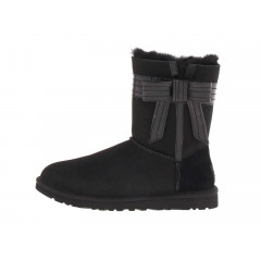 Угги UGG Australia Josette Black с декоративными кожаным бантом сбоку (размер 38)